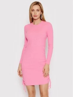 DeeZee Γυναίκες Πλεκτά Φορέματα Φόρεμα υφασμάτινο Isabella 14883 Ροζ Slim Fit Ροζ