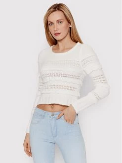 DeeZee Γυναίκες Πουλόβερ Wirginia AL006 Λευκό Regular Fit Λευκό