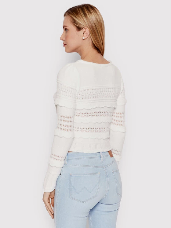 DeeZee Γυναίκες Πουλόβερ Wirginia AL006 Λευκό Regular Fit Λευκό - Image 3