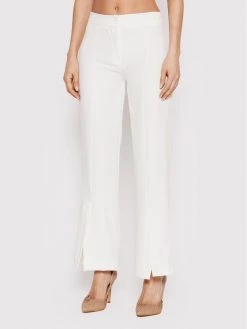 DeeZee Γυναίκες Υφασμάτινα Παντελόνια Παντελόνι υφασμάτινο Colleen SPDT0001 Λευκό Regular Fit Λευκό